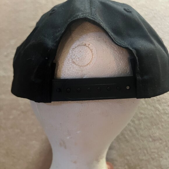 Nissun Atlanta Black White Trim Snap Back Adjustable Baseball Hat Cap - Picture 3 of 5